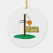 I Liebe Tetherball Keramik Ornament (Vorne)
