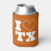 I Liebe Texas (Austin) Koozie Dosenkühler (Kanne Vorderseite)