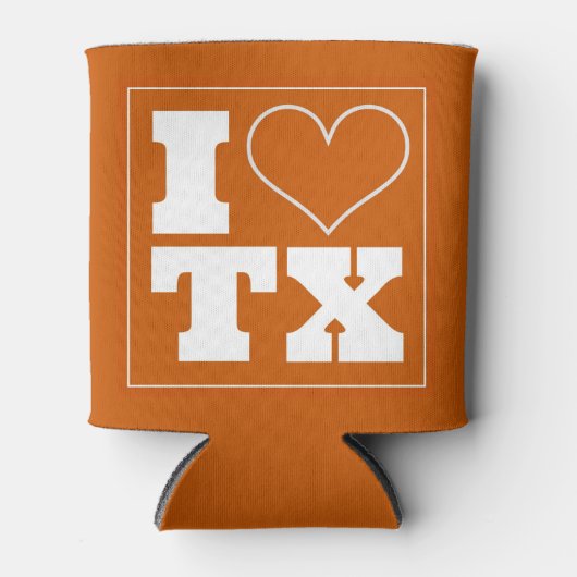 I Liebe Texas (Austin) Koozie Dosenkühler (Vorderseite)