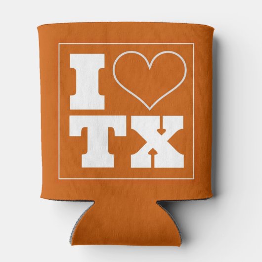 I Liebe Texas (Austin) Koozie Dosenkühler (Rückseite)