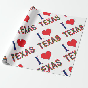 I. Liebe Texas Bluebonnet Geschenkpapier