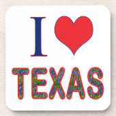 I. Liebe Texas Bluebonnet Getränkeuntersetzer (Vorderseite)