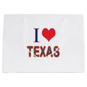 I. Liebe Texas Bluebonnet Große Geschenktüte (Vorderseite)