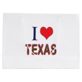 I. Liebe Texas Bluebonnet Große Geschenktüte (Rückseite)