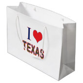 I. Liebe Texas Bluebonnet Große Geschenktüte (Rückseite Schrägansicht)