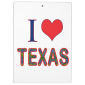I. Liebe Texas Bluebonnet Klemmbrett (Rückseite)