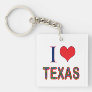 I. Liebe Texas Bluebonnet Schlüsselanhänger