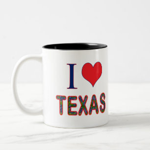 I. Liebe Texas Bluebonnet Zweifarbige Tasse