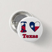 I Liebe Texas Button (Vorne & Hinten)