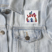 I Liebe Texas-Colorful Armadillos Button (Beispiel)