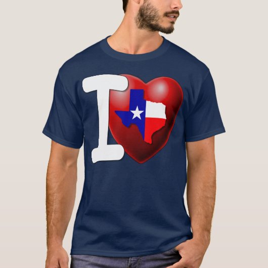 I Liebe Texas - der einzige Stern-Staat T-Shirt (Vorderseite)