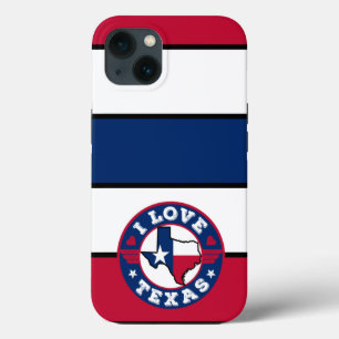 I Liebe Texas farblich passende Streifen Retro-Fla Case-Mate iPhone Hülle