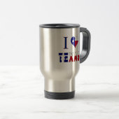 I Liebe Texas Flag Reisebecher (VorderseiteRechts)