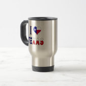 I Liebe Texas Flag Reisebecher (Vorderseite Links)