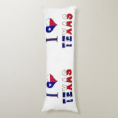 I Liebe Texas Flag Seitenschläferkissen (Vorderseite Vertikal)