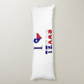 I Liebe Texas Flag Seitenschläferkissen (Rückseite (Vertikal))