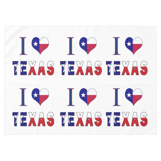 I Liebe Texas Flag Tischdecke (Vorderseite (Horizontal))