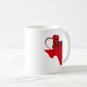 I Liebe Texas Hearts Karte Kaffeetasse (VorderseiteRechts)