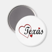 I Liebe Texas Hearts Magnet (Vorderseite/Rückseite)