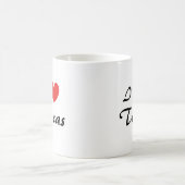 I Liebe Texas Herz Typografie Kaffee Tasse (Mittel)