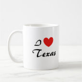 I Liebe Texas Herz Typografie Kaffee Tasse (Links)