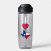 I Liebe Texas I Heart Lone Star Staat Karte Texan Trinkflasche (Rückseite)
