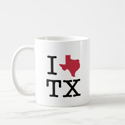 I Liebe Texas Kaffeetasse (Links)