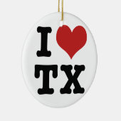 I Liebe texas Keramik Ornament (Rechts)