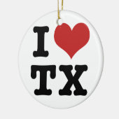 I Liebe texas Keramik Ornament (Links)