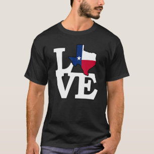 I Liebe Texas Lone Staatsflagge Texan Houston Da T-Shirt