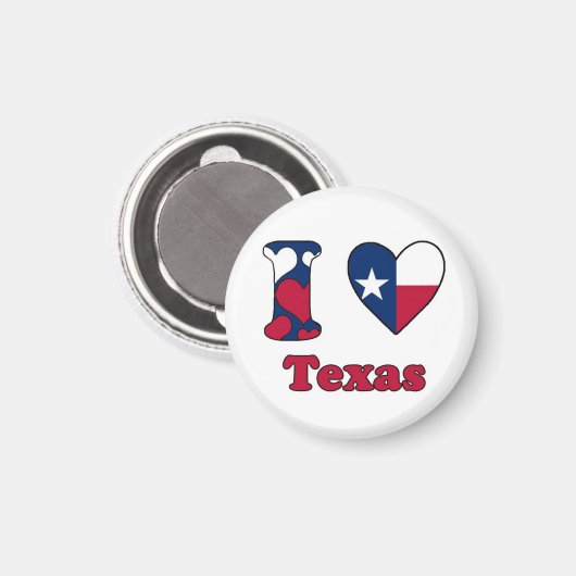 I Liebe Texas Magnet (Vorderseite/Rückseite)