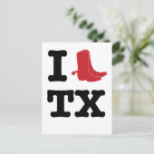 I Liebe Texas Postkarte (Stehend Vorderseite)