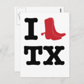 I Liebe Texas Postkarte (Vorne/Hinten)