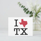 I Liebe texas Postkarte (Stehend Vorderseite)