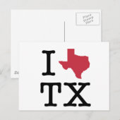 I Liebe texas Postkarte (Vorne/Hinten)