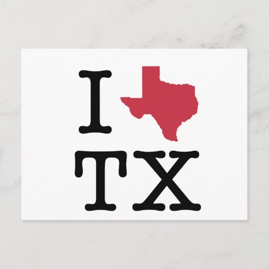 I Liebe texas Postkarte (Vorderseite)
