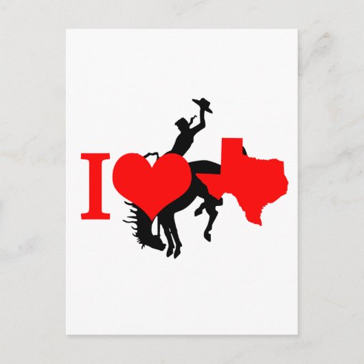 I Liebe Texas Postkarte (Vorderseite)
