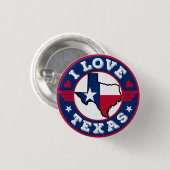 I Liebe Texas Staat Karte und Flagge Button (Vorne & Hinten)