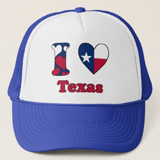 I Liebe Texas Truckerkappe (Vorderseite)
