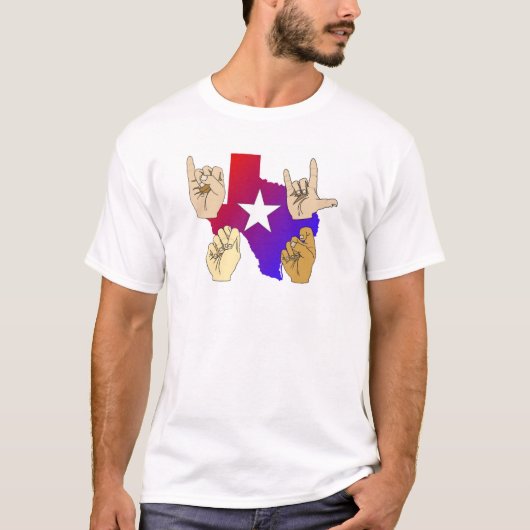 I LIEBE-TEXAS-ZEICHEN-SPRACHT - Shirt (Vorderseite)
