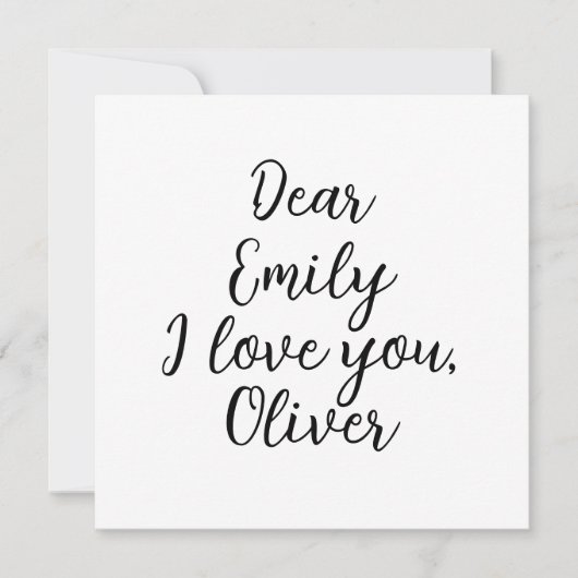 I Liebe Textvorlage (Vorderseite)