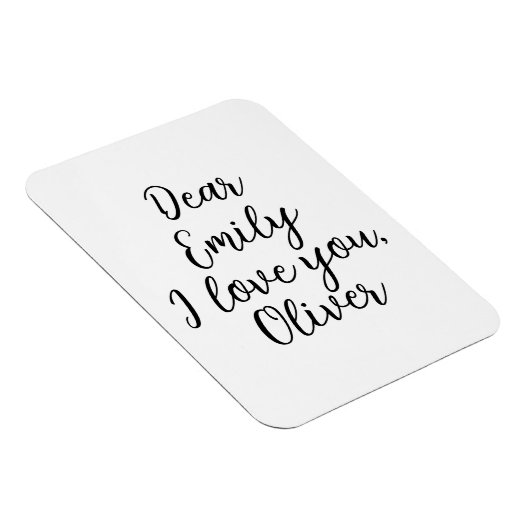 I Liebe Textvorlage Magnet (Rechte Seite)