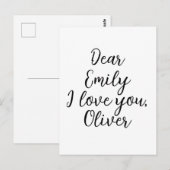 I Liebe Textvorlage Postkarte (Vorne/Hinten)