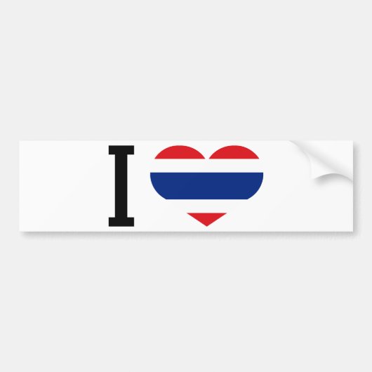 I Liebe Thailand Autoaufkleber (Vorne)