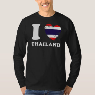 I Liebe Thailand Herzenflagge Thailand T-Shirt