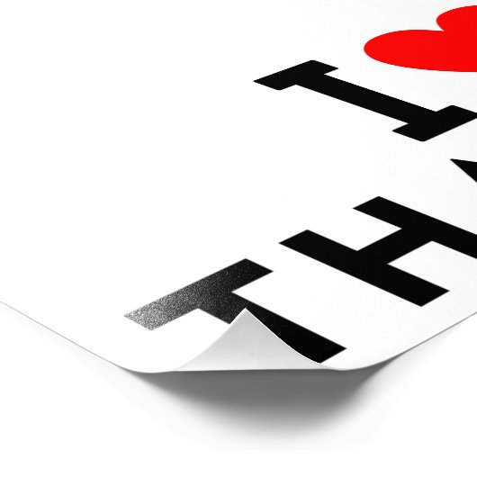 I Liebe Thailand Land wie Herztourismus Fotodruck (Ecke)