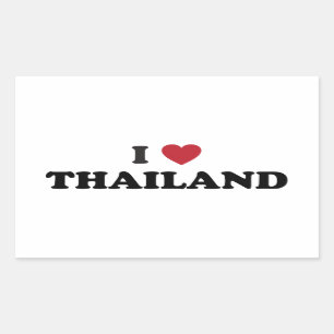 I Liebe Thailand Rechteckiger Aufkleber