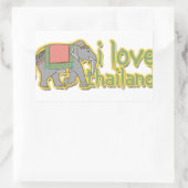 I Liebe Thailand Rechteckiger Aufkleber (Tasche)