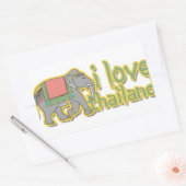 I Liebe Thailand Rechteckiger Aufkleber (Umschlag)
