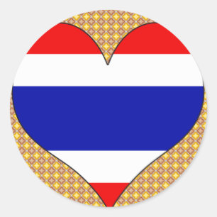 I Liebe Thailand Runder Aufkleber